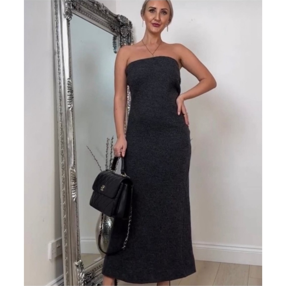 Zara wool strapless tube dress - Picture 4 of 15